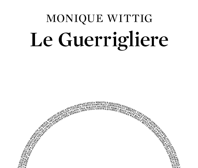 Presentazioni de “Le Guerrigliere” di Monique Wittig a VERONA